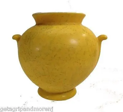 Weller Yellow-Glazed Muted Vase – 6.5 Inches Tall