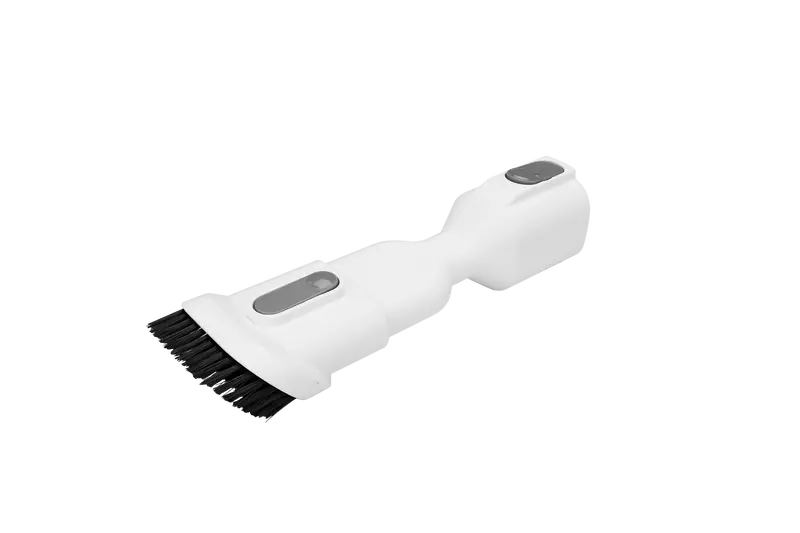 White 2-in-1 Round Brush – Combines Bristles and Nylon Pins