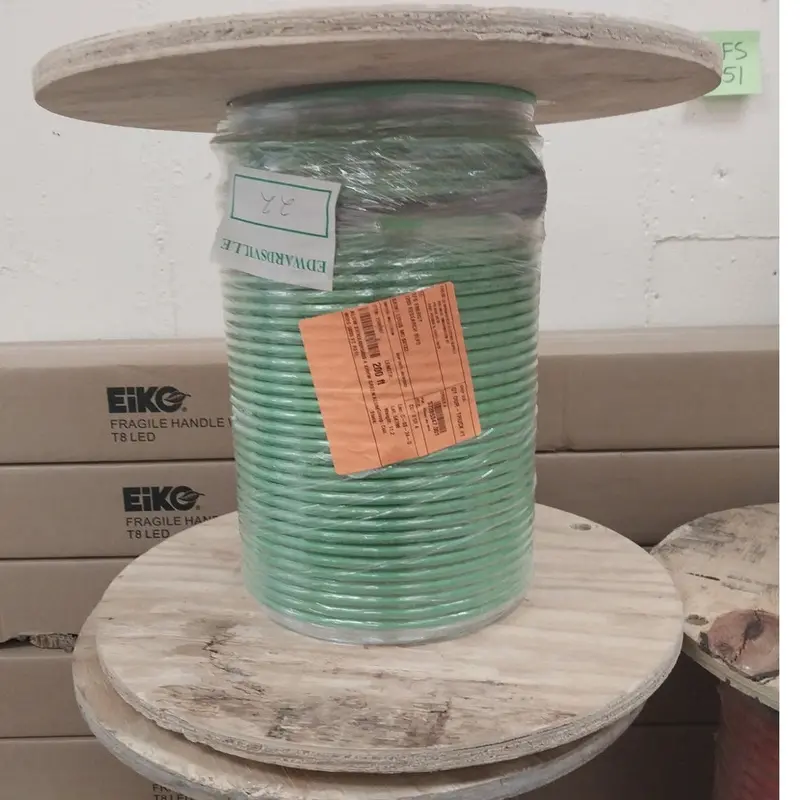 Wooden-Spool 200-Foot Green 3/0 AWG Aluminum Electrical Wire – Bare or Insulated