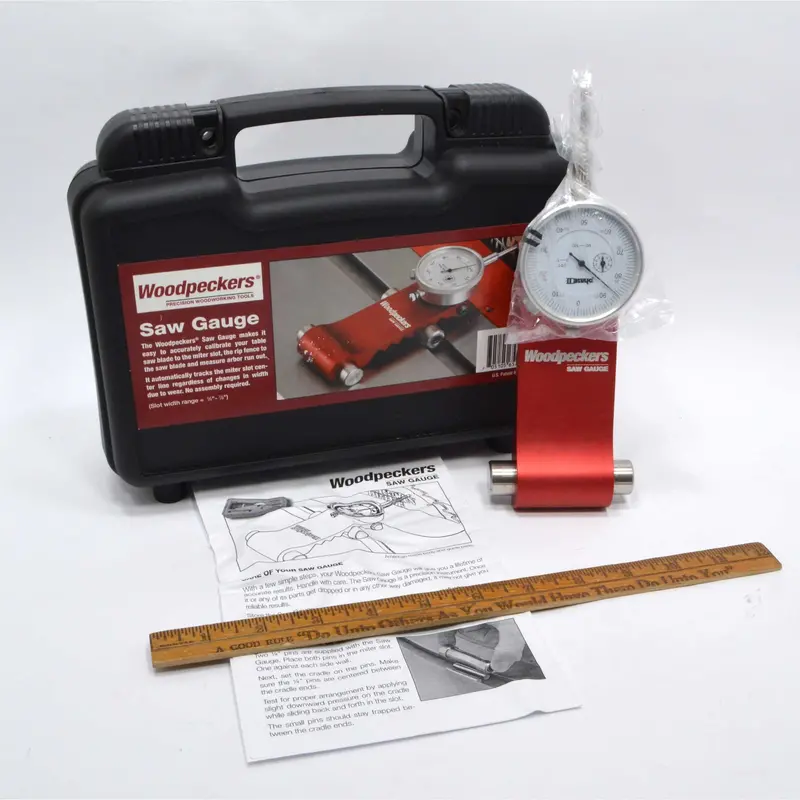 Woodpeckers Saw Gauge — Unused Precision Woodworking Tool (Open-Case)