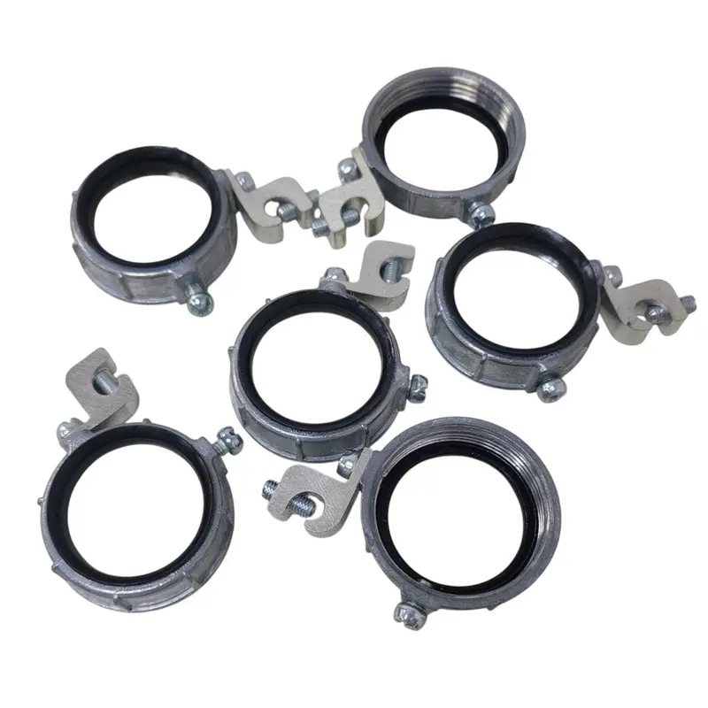 Zinc-Plated Insulated Grounding Bushings – 6-Pack, 1.5-Inch Metallic Type